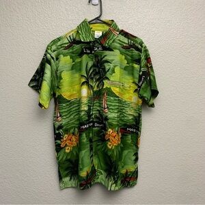 Rima Beachworld Men’s Martinque Fleurs Hawaiian Button Up‎ Medium